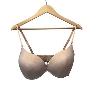 Fredericks Of Hollywood PushUp Bra 38DD UW Underwire Beige Lace Convertible